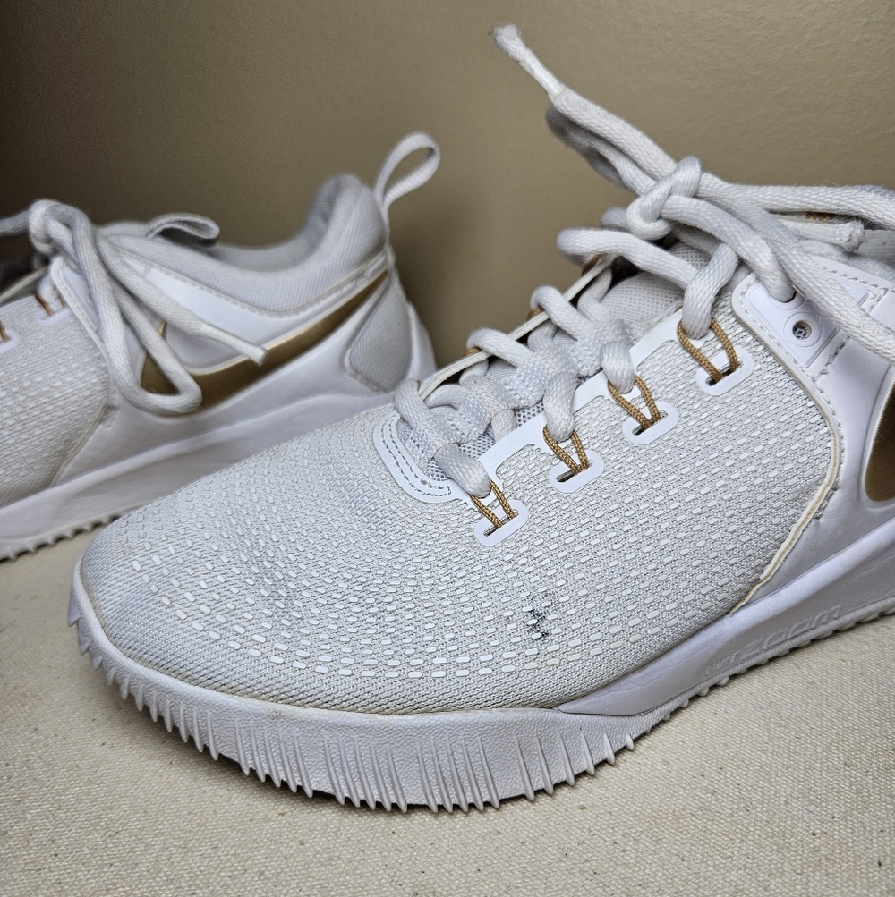 Nike Air Zoom Hyperace 2 Volleyball Shoes White/Gold Youth 6Y (W 7–7.5) - Picture 12 of 12